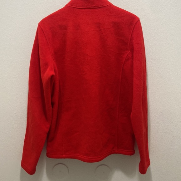 L.L.Bean L Sweater Fleece Full-Zip Jacket Red Pockets Long Sleeve Mens Outdoor - Picture 3 of 4